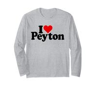 I Love Heart Peyton Nome su Una Tee Maglia a Manica
