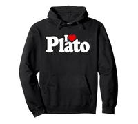 I Love Heart Plato Platonic Greca FILOSOFIA Felpa con Cappuccio