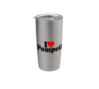 I LOVE HEART POMPEI Bicchiere termico in acciaio inox doppia parete