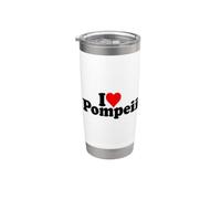 I LOVE HEART POMPEI Bicchiere termico in acciaio inox doppia parete