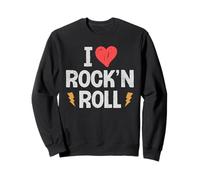 I Love Heart Rock And Roll Music, Rock Music Uomini Donne Bambini Felpa