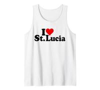 I Love Heart Santa Lucia Santa Lucia Isole Carribean Canotta