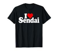 I LOVE HEART SENDAI MIYAGI PREFETTURA GIAPPONE Maglietta