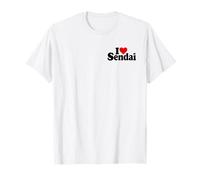 I LOVE HEART SENDAI MIYAGI PREFETTURA GIAPPONE Maglietta