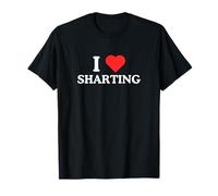 I Love Heart Sharting Unhinged Dad Joke Humor Gen Z Meme Y2K Maglietta