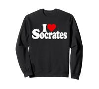 I Love Heart Socrates SOCRATIC Greca FILOSOFIA Felpa