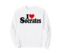 I Love Heart Socrates SOCRATIC Greca FILOSOFIA Felpa