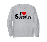 I Love Heart Socrates SOCRATIC Greca FILOSOFIA Maglia a Manica