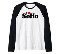 I LOVE HEART SOHO LOWER MANHATTAN SUD DI HOUSTON STREET Maglia con Maniche Raglan