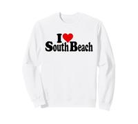I Love Heart South Beach SoBe Miami Beach Florida Felpa