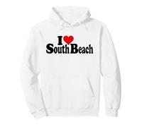 I Love Heart South Beach SoBe Miami Beach Florida Felpa con Cappuccio