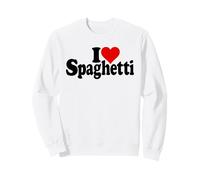 I Love Heart Spaghetti Pasta Noodles Felpa