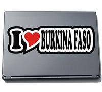 I Love Heart Sticker Decal Sticker Laptop Skin 210 mm I LOVE Burkina Faso