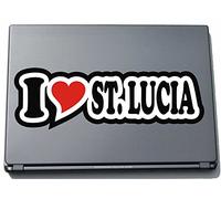 I Love Heart Sticker Decal Sticker Laptop Skin 297 mm I Love ST. Lucia