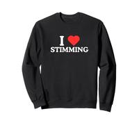 I Love Heart Stimming Funny Gen Z College Meme Divertente per Adolescenti Felpa