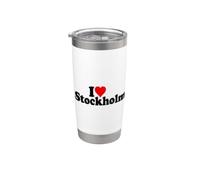 I Love Heart, Stoccolma, Svezia Bicchiere termico in acciaio inox doppia parete