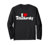 I LOVE HEART TCHAIKOVSKY PYOTR RUSSO COMPOSITORE Maglia a Manica