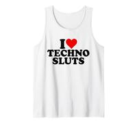 I Love Heart Techno Sluts EDM Musica Canotta