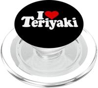 I LOVE HEART TERIYAKI GLAZE SALSA DI POLLO CIBO GIAPPONESE PopSockets PopGrip per MagSafe