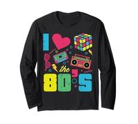 I Love Heart The 80s Retro Throwback Vibes Donne Uomini Bambini Maglia a Manica