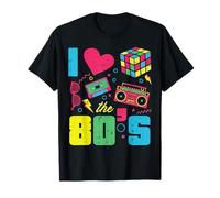 I Love Heart The 80s Retro Throwback Vibes Donne Uomini Bambini Maglietta