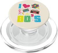 I Love Heart The 80s Retro Throwback Vibes Donne Uomini Bambini PopSockets PopGrip per MagSafe