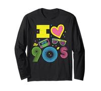 I Love Heart The 90s Retro Throwback Vibes Donne Uomini Bambini Maglia a Manica