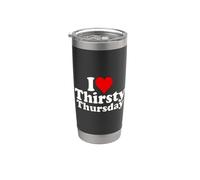 I LOVE HEART THIRSTY GIOVEDÌ Bicchiere termico in acciaio inox doppia parete