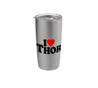I LOVE HEART THOR NOME SU UN TEE Bicchiere termico in acciaio inox doppia parete