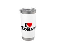 I LOVE HEART TOKYO GIAPPONE Bicchiere termico in acciaio inox doppia parete