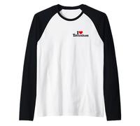 I Love Heart Tottenham Nord Londra Inghilterra Maglia con Maniche Raglan