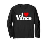 I Love Heart Vance JD Vance Nome su Un Tee Maglia a Manica