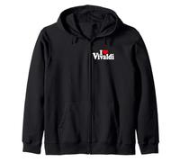 I Love Heart Vivaldi Antonio COMPOSITORE Felpa con Cappuccio