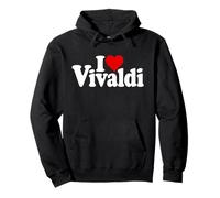 I Love Heart Vivaldi Antonio COMPOSITORE Felpa con Cappuccio