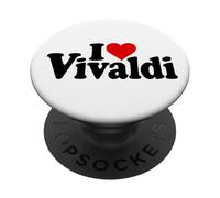 I LOVE HEART VIVALDI ANTONIO COMPOSITORE PopSockets PopGrip Adesivo
