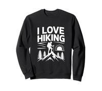 I Love Hiking Natura Avventura Montagne Alberi Felpa