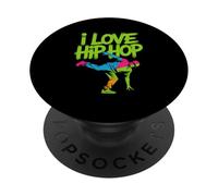 I Love Hip Hop Breakdance Stile vibrante PopSockets PopGrip Adesivo
