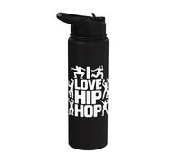 I Love Hip Hop Dance Espressione Street Style Stainless Steel Insulated Water Bottle
