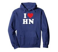 I Love HN Iniziali I Heart H.N. Nome Cognome H N Felpa con Cappuccio