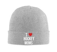I Love-Hockey-Moms Donna Uomo Berretto Beanie in Maglia Elastico Watch cap Flessibile Berretto Invernale per Bici Sci Tutte Le Stagioni