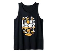 I Love Honey Carino Api Gocciolanti Miele Canotta