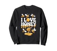 I Love Honey Carino Api Gocciolanti Miele Felpa