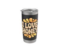 I Love Honey - Simpatico design per appassionati di api Bicchiere termico in acciaio inox doppia parete