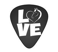 I Love Horses Confezione da 12 Plettri per Chitarra, Include calibri Sottile, Medio e Pesante 3 Misure per Chitarra Elettrica Plettri Acustici