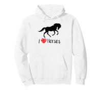 I Love Horses Equitazione Esquireian Felpa con Cappuccio