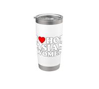 I Love Hot Asian Women Bicchiere termico in acciaio inox doppia parete