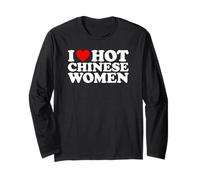 I Love Hot Chinese Women Maglia a Manica