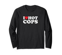I Love Hot Cops | Funny Police Outfit | Maglia a Manica
