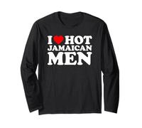 I Love Hot Jamaican Men Maglia a Manica