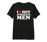 I Love Hot Jamaican Men Maglietta Premium